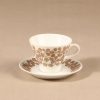 Arabia Marjatta coffee cups and saucer, 3 piece, designer Raija Uosikkinen, silk screening, 2