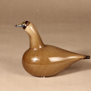 Nuutajärvi bird Crebe, signed, serially numbered, designer Oiva Toikka
