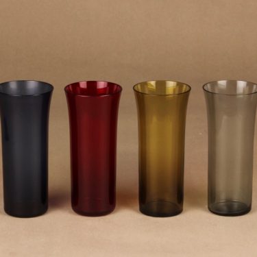Nuutajärvi Trumpetti lasi, eri värejä, 4 kpl, suunnittelija Kaj Franck,