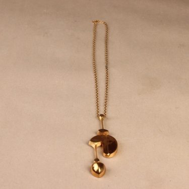 pendant, bronze, designer Jorma Laine, necklace, big