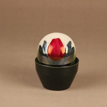 Arabia Punainen tulppaani ikikukka, käsinmaalattu, suunnittelija Heljä Liukko-Sundström, käsinmaalattu, kukka, tulppaani