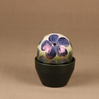 Arabia evergren flower Violet Anemone, hand-painted designer Heljä Liukko-Sundström