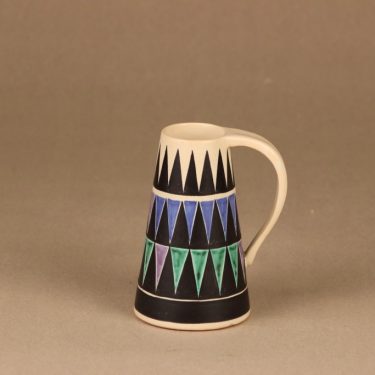 Kupittaan savi vase, hand-painted designer Orvokki Laine