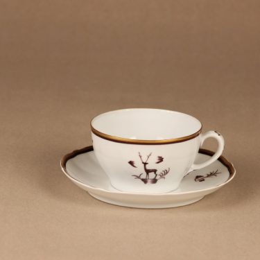 Arabia Diana teekuppi, suunnittelija Einar Forseth, art deco, painokoriste