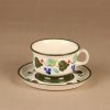 Arabia Palermo teekuppi ja lautaset, käsinmaalattu, suunnittelija Dorrit von Fieandt, käsinmaalattu, signeerattu kuva 2