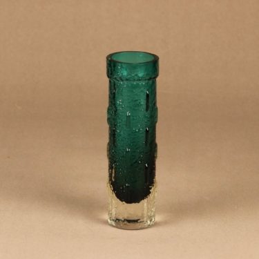 Riihimäen lasi 1461 vase, turquoise designer Tamara Aladin