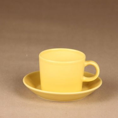 Arabia Teema kahvikuppi, keltainen, suunnittelija Kaj Franck,