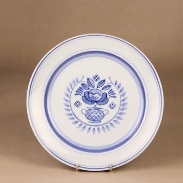 Arabia Blue Rose dinner plate 24.3 cm, designer Svea Granlund, hand-painted, flower decoration