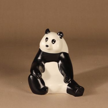 Arabia Panda figuuri, signeerattu, suunnittelija Lillemor Mannerheim-Klingspor, signeerattu, WWF, panda