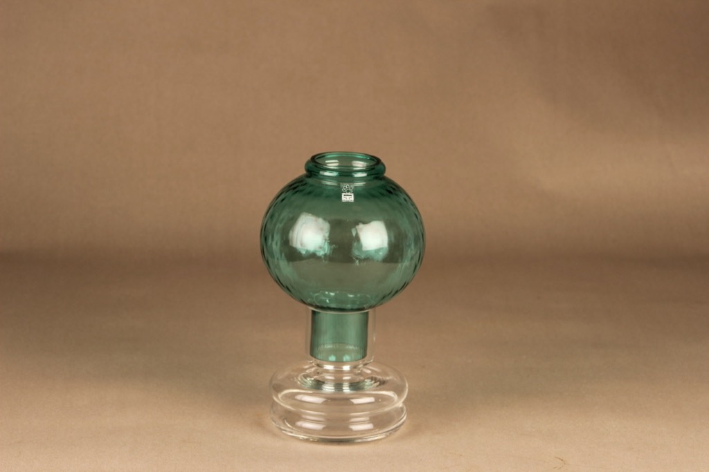 Riihimäen lasi Tuikku Candle lantern green designer Nanny Still