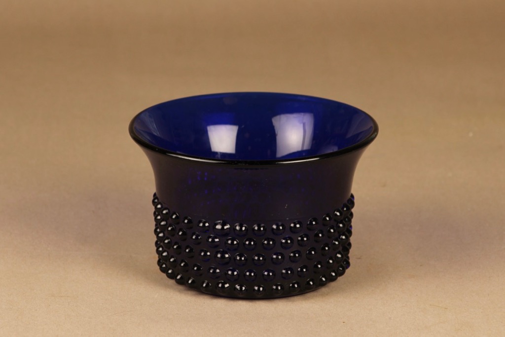 Nuutajärvi 5371 Näppylä bowl, cobalt blue designer Saara Hopea