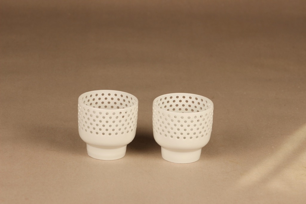 Arabia rice porcelain candle lantern 2 pcs designer Richard Lindh
