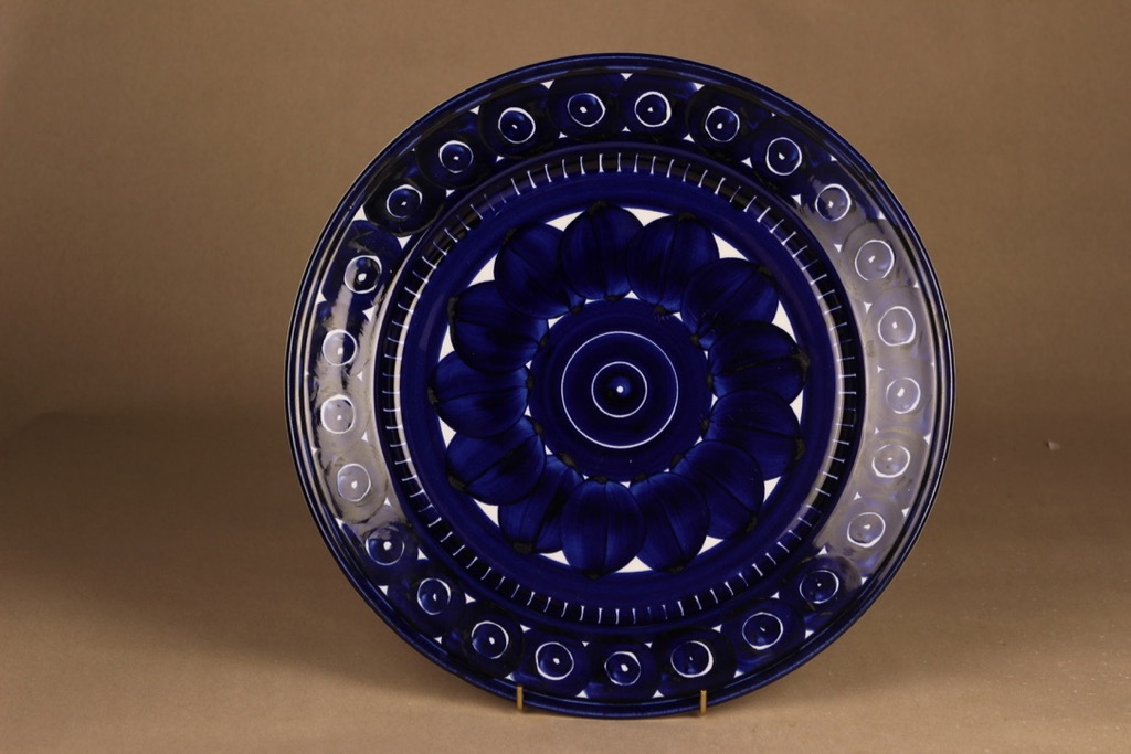 Arabia Valencia serving plate, hand-painted designer Ulla Procope
