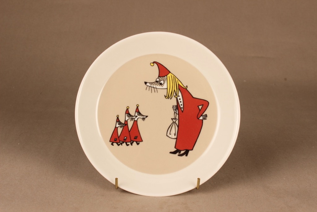Arabia Moomin plate Fillyjonk, two-sided designer Tove Jansson/Tove Slotte-Elevant