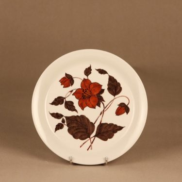 Arabia Tea for Two plate, brown designer Gunvor Olin-Grönqvist