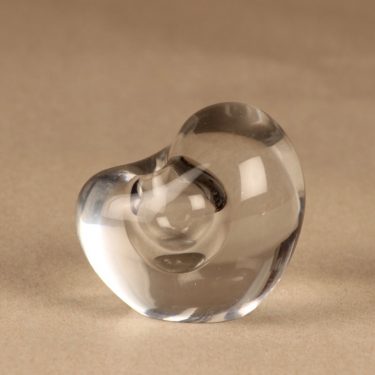 Iittala Sydän (Heart) art glass, signed designer Timo Sarpaneva