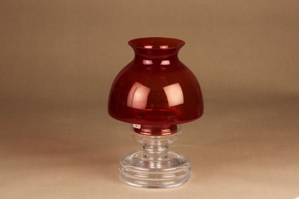 Riihimäen lasi Apollo lantern, ruby designer Nanny Still