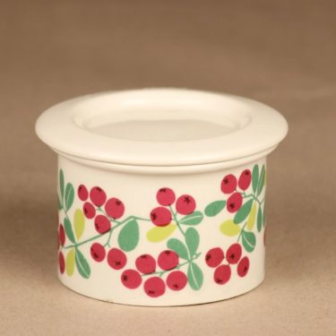 Arabia Pomona cowberry jar with lid designer Raija Uosikkinen