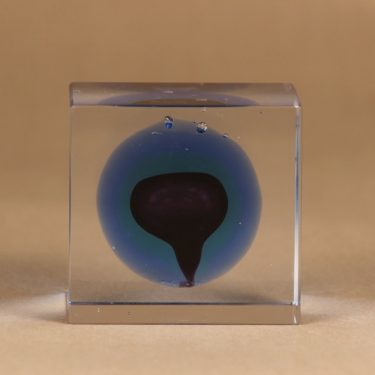 Nuutajärvi Annual cube art glass 1998 designer Oiva Toikka