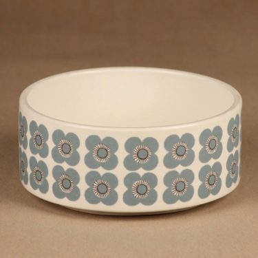 Arabia Veera kulho, siniharmaa, suunnittelija Esteri Tomula, kukka, retro