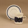 Arabia Anemone coffee cup and plates(2), handpainted designer Ulla Procope 3