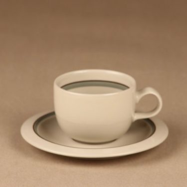 Arabia Airisto coffee cup, stripe decorative designer Inkeri Leivo