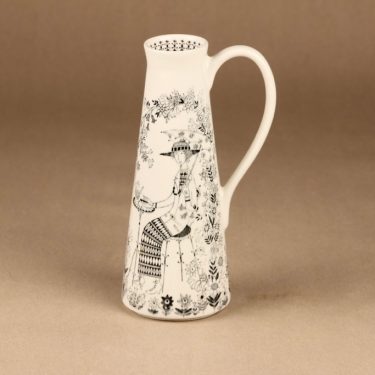 Arabia Emilia vase, black-white Raija Uosikkinen
