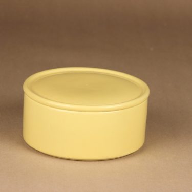 Arabia Kilta jar with lid, yellow designer Kaj Franck