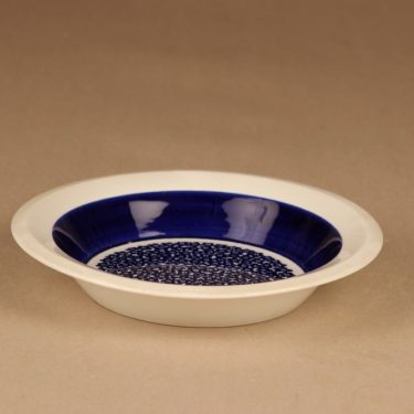 Arabia Faenza soup plate, blue designer Inkeri Seppälä