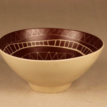 Arabia Siena bowl, hand-scratched designer Raija Uosikkinen