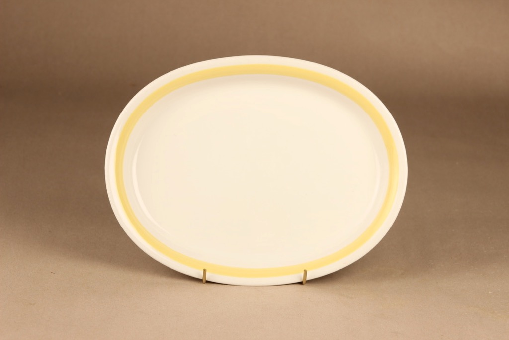 Arabia Yellow-white serving plate designer Kurt Ekholm