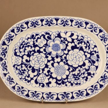 Arabia EG serving plate, blue designer Esteri Tomula