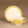 Arabia Leinikki kahvikuppi ja lautaset(2), keltainen, suunnittelija tuntematon,  kuva 3