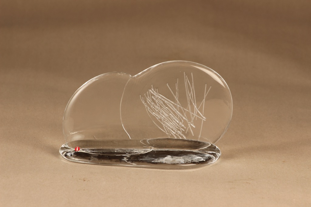 Iittala Pilvi art glass, signed designer Timo Sarpaneva