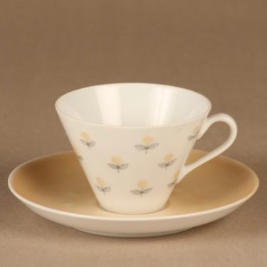 Arabia Monica coffee cup, hand-painted designer Esteri Tomula