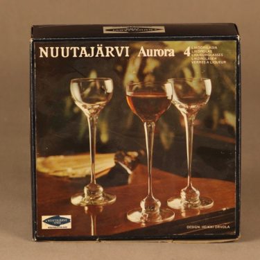 Nuutajärvi Aurora liqueurs 8 cl, 4 kpl designer Heikki Orvola