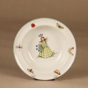 Arabia Satuprinsessa lasten lautanen, syvä, suunnittelija Esteri Tomula, syvä