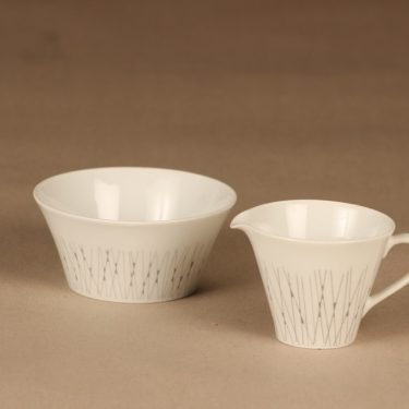 Arabia Stella sugar bowl and creamer designer Raija Uosikkinen