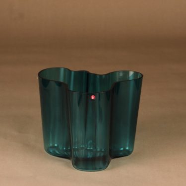 Iittala Aalto Collection turquoise green vase designer Alvar Aalto