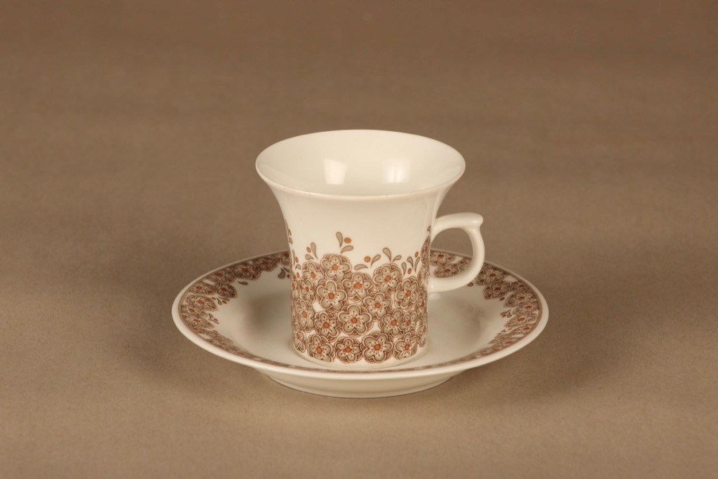Arabia Veronica coffee cup, brown designer Inkeri Leivo