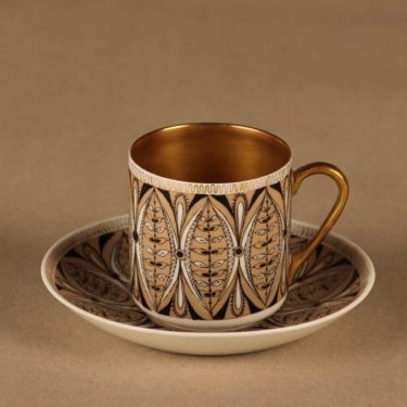 Arabia Milla mocca cup, hand-painted designer Esteri Tomula