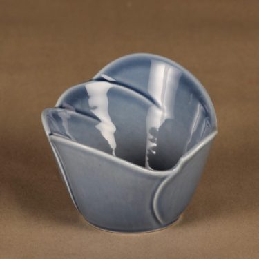 Arabia Tuuli dessert bowl, blue designer Heljä Liukko-Sundström