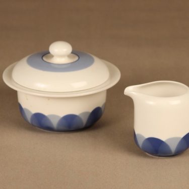 Arabia Pudas Arctica sugar bowl and creamer designer Inkeri Leivo