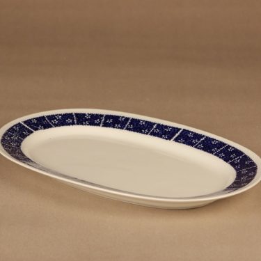 Arabia Pitsi serving plate, blue designer Raija Uosikkinen