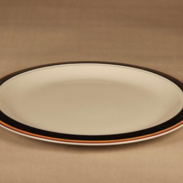 Arabia Reimari tarjoilulautanen, 33 cm, suunnittelija Inkeri Leivo, 33 cm, raitakoriste