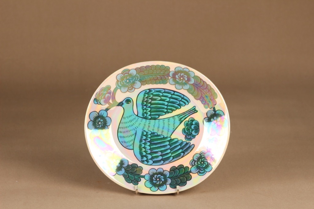Arabia BK art ceramic plate Dove designer Birger kaipiainen