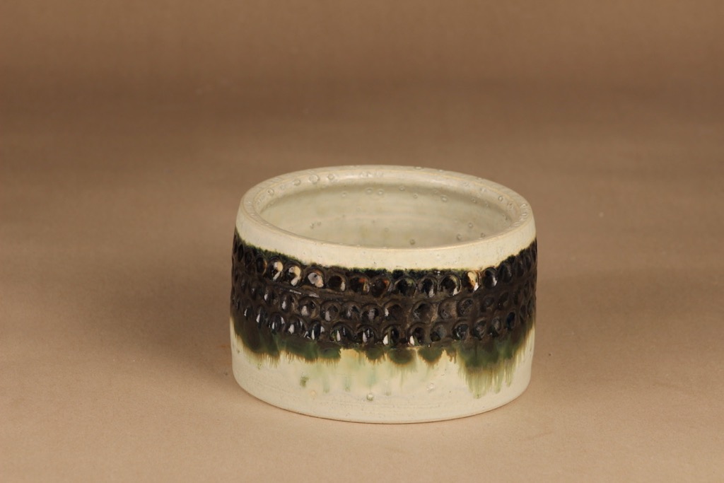 Arabia art ceramic bowl, signed designer Peter Winquist