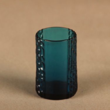 Riihimäen lasi Flindari lasi, turkoosi, suunnittelija Nanny Still,