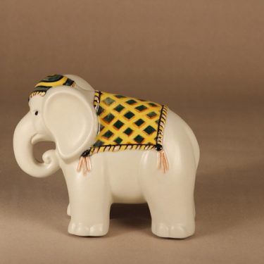 Arabia elephant figure, hand-painted designer Inkeri Leivo