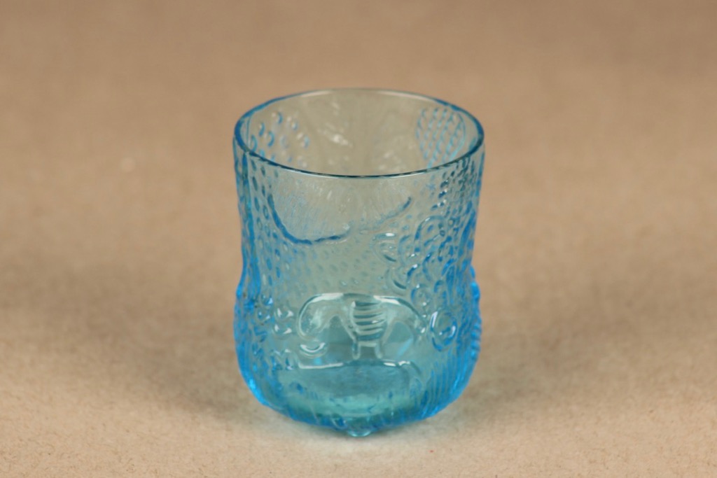 Nuutajärvi Fauna schnapps glass turquoise, 5 cl designer Oiva Toikka